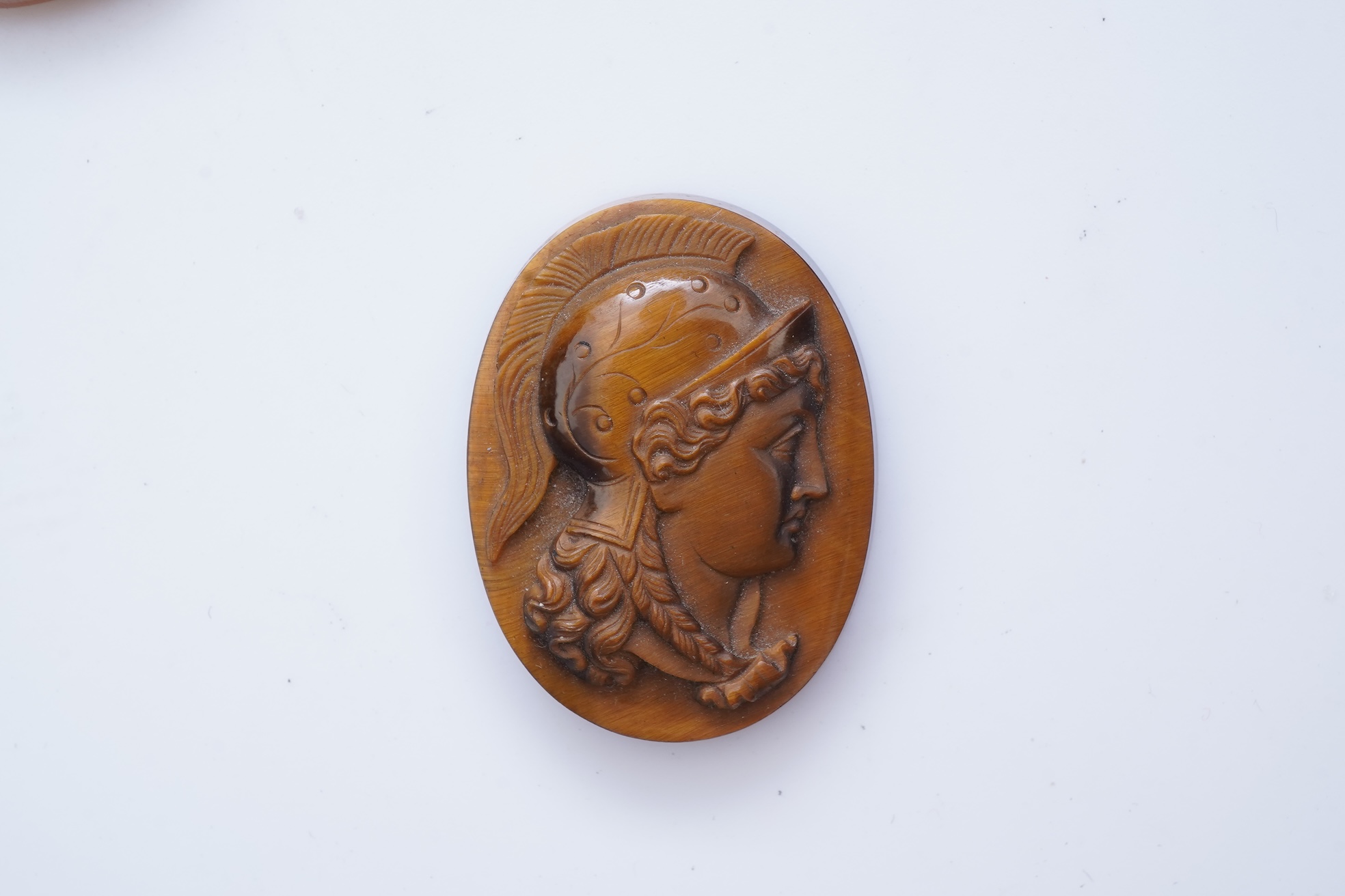 Two cameos and a stick pin, 19th century